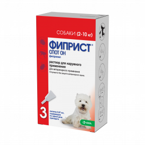 Капли инсект. Фиприст д/соб 2-10кг уп.3шт