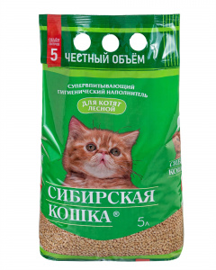 Наполнитель для кошачьего туалета  Сибирская кошка Лесной для котят 5л