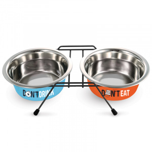 Миска метал Triol на подставке Water&Food 2*1,7л