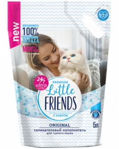 Наполнитель для кошачьего туалета Little Friends силикагель 5л Original