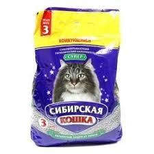 Наполнитель Сибирская Кошка Суперкомкующийся 3л