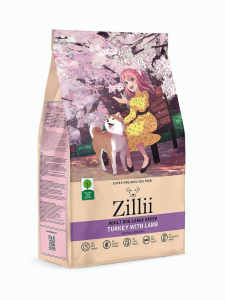 Сухой гипоаллергенный корм ZILLII Adult Dog Large Breed для взрослых собак крупных пород с индейкой и ягненком 3 кг