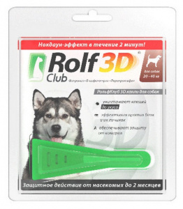 Капли инсект. Рольф клуб 3D д/собак 20-40кг         