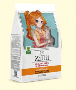 ZILLII д/кош HEALTHY CARE контроль веса Индейка/ягненок 400г