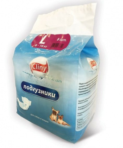 Cliny Подгузники д/собак/кошек 8-16кг L (8шт)