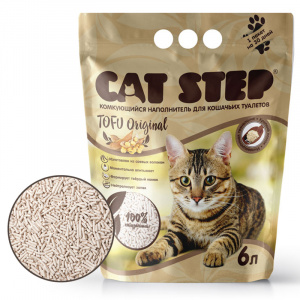 Наполнитель Cat Step Тофу Оригинал растит комк 6л