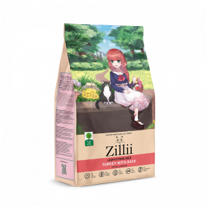 Сухой гипоаллергенный корм ZILLII Light/Sterilized для взрослых стерилизованных кошек с индейкой и уткой 400 г