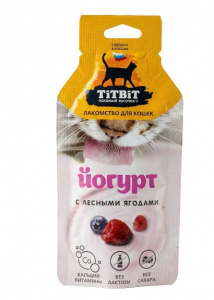 Лакомство д/кошек Йогурт лесные ягоды 15г