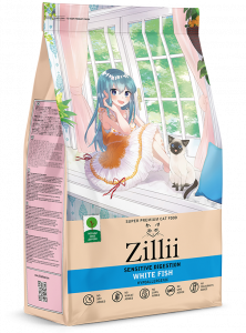 Сухой гипоаллергенный корм ZILLII SENSITIVE DIGESTION для взрослых кошек с чувствительным пищеварением с белой рыбой 400 г