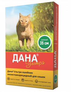 Ошейник от блох д/кошек Дана Ультра зеленый