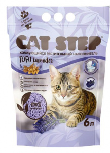 Наполнитель Cat Step Тофу Лаванда растит комк 6л