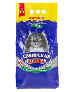 Наполнитель Сибирская Кошка Суперкомкующийся 10кг