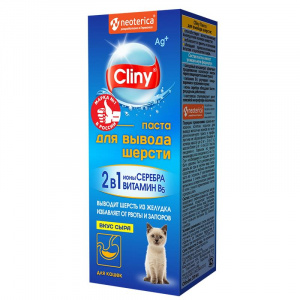 Cliny Паста для вывода шерсти 30мл сыр