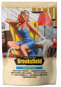 Brooksfield пауч д/кошек LIGHT/STERILIZED индейка соус 85г