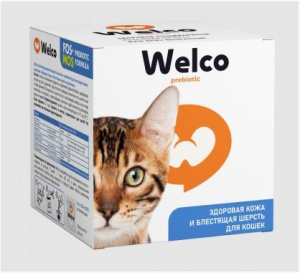 Лакомство Welco д/кошек Здоровая кожа/блест.шерсть 7шт/уп