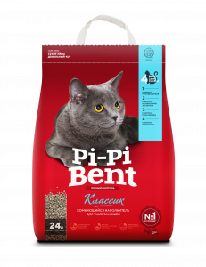 Наполнитель для кошачьего туалета Pi-Pi Bent Классик комкующийся 10кг
