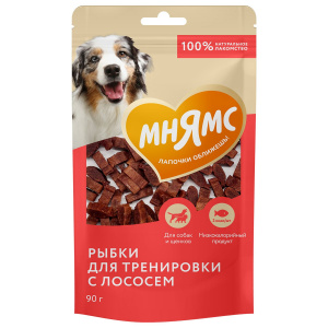Лакомство Мнямс д/собак д/тренировок Рыбки Лосось 90г
