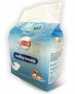 Cliny Подгузники д/собак/кошек 5-10кг М (9шт)