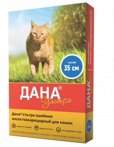 Ошейник от блох д/кошек Дана Ультра бирюзовый