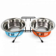 Миска метал Triol на подставке Water&Food 2*1,7л