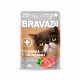 BRAVADI пауч д/кошек стерил Индейка/овощи желе 85г