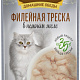 Лакомство д/кошек Деревенские Филейная треска желе 70г